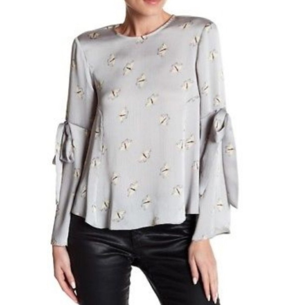 •Topshop• Silky Moth Blouse